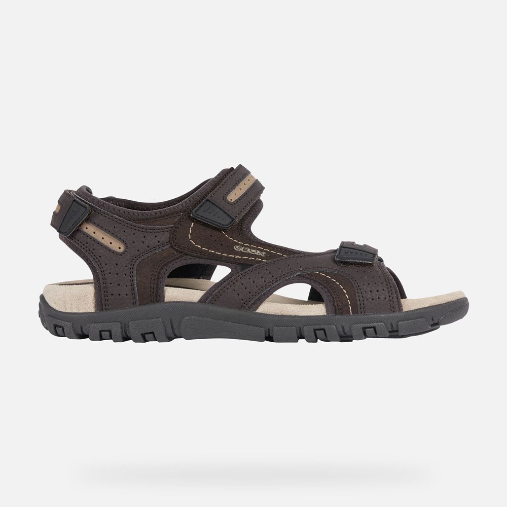 Geox Sandals Brown Strada - Geox Mens Shoes - WTKFPS084